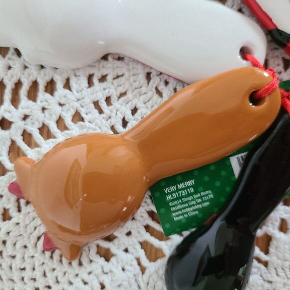 Sleigh Bell Bistro Porcelain Holiday Measuring Spoons Very Merry HL9173119 NWT - Picture 13 of 16